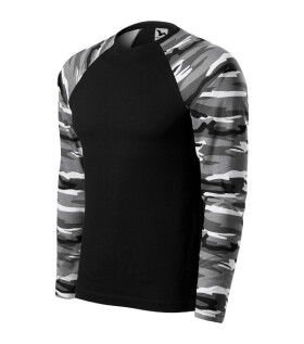 Camouflage LS triko unisex camouflage gray S