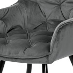 Jídelní židle, šedá, sametová látka, DCH-421 GREY4