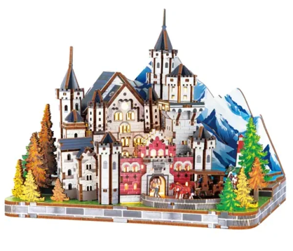 2KIDS TOYS 3D dřevěná skládačka Zámek Neuschwanstein