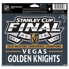 Wincraft Samolepka Vegas Golden Knights 2018 Western Conference Champions 12,5x15 cm Velikost: USA% 1 ks