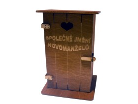 Mdeco Pokladnička kadibudka dřevěná - Společné jmění novomanželů