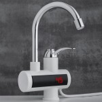 Erga Hiteo, LCD elektrický průtokový okamžitý ohřívač vody 3600W, chromová-bílá, ERG-YKA-BZ.HITEO