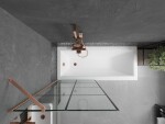 MEXEN/S - Next vanová zástěna FIX 80 x 150, černá vzor, měď kartáčovaná - 895-080-000-00-70-77 895-080-000-00-77-65