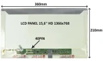 15,6" SIL LCD panel HD lesklý / Náhradní díl / 40 PIN / šroubování z boků / LED (77024194)