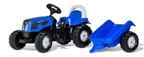 Rollytoys Šlapací traktor Rolly Kid Landini modrý s vlekem