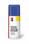 Marabu Textil Design Spray 150 ml – blue gentian 142. Barva na textil ve spreji, akrylový sprej na tkaniny, šablony na textil, dekorace oděvů, praní 30 C naruby, Německo