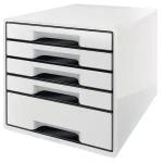 Leitz WOW CUBE bílá (52531001) / Zásuvkový box / 5 zásuvek / plast (52531001)