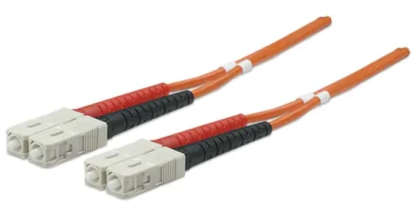 Intellinet oranžová / Optický kabel SC - SC / Multimód OM2 / Duplex / 2m (470018)