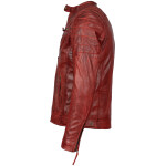 Pánská Kožená Bunda Nico Allesio Red Brixton Červená Velikost: XS