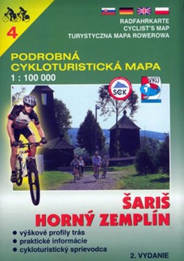 Šariš Horný Zemplín 4 cyklomapa - kolektiv autorů