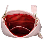 Moderní dámská koženková crossbody kabelka LB Ettela, růžová