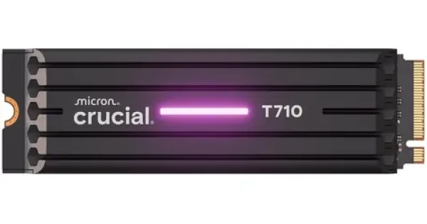 Crucial T710 1TB Heatsink / M.2 SSD 2280 / PCIe 5.0 / R:14900MBs / W:13700MBs / 5y (CT1000T710SSD5)