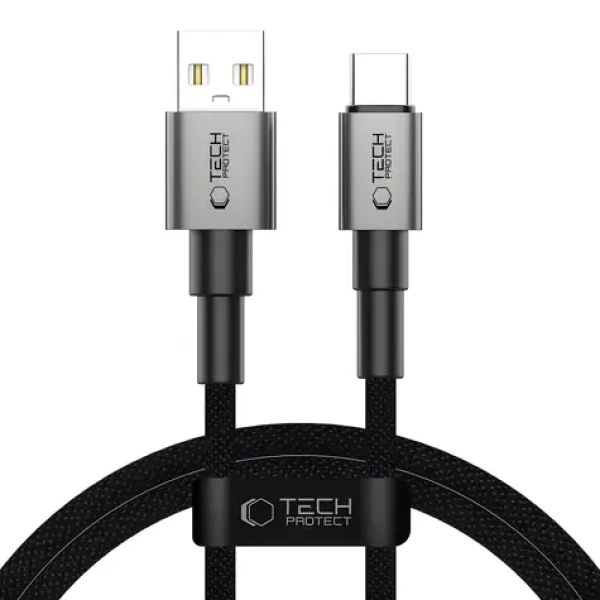 Tech-Protect UltraBoost DNA šedá / Kabel USB-A - USB-C / 15W/3A / 100 cm