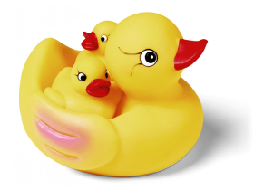 Velká kačenka + 2 malé do vany - Haribo