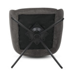 Židle jídelní, 180° otočný mechanismus, lanýžová voděodolná látka, černý kov