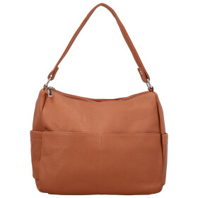Stylová dámská koženková kabelka na rameno Irenea, hnědá