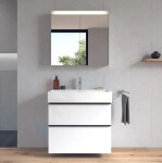 DURAVIT - Vero Air Umyvadlo 800x470 mm, s přepadem, otvor pro baterii, WonderGliss, bílá 23508000001