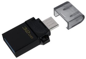 Kingston DataTraveler microDuo 3 G2 - 32GB černá / Flash Disk / USB 3.2 Gen 1 Type-A / microUSB / OTG / čtení: až 80 MBs (DTDUO3G2/32GB)