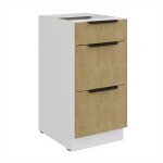 Spodní skříňka Cremona 40 D 3S BB - Premium Box Barva korpusu: Bílá, Barva dvířek: Dub Cremona
