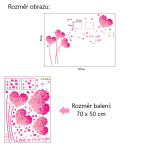 Samolepka Květy lásky růžové