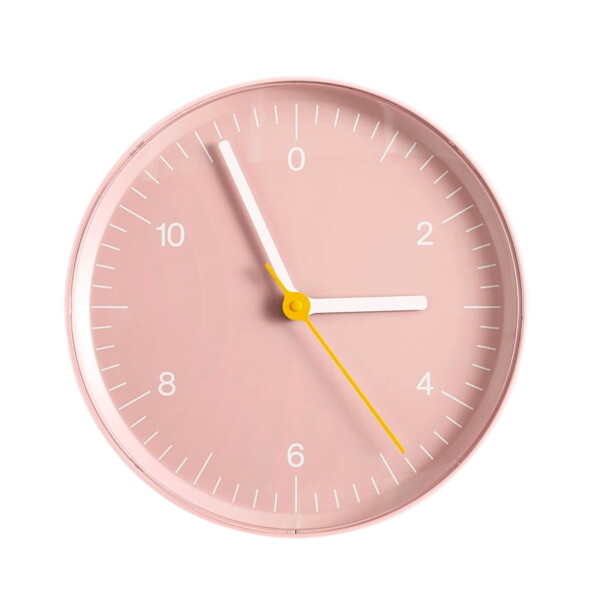 HAY Nástěnné hodiny Pink Recycled, růžová barva