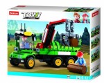 Sluban Town Farma M38-B0778 Traktor s přívěsem na klády