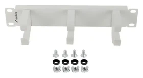 Lanberg 10" organizér kabelů 3 kroužky Typ B šedý / Organizér kabelů / 1U / kov (AK-1702-S)