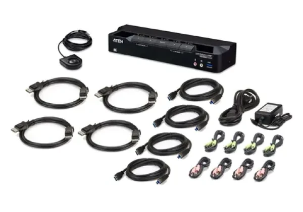 KVMP přepínač 4-Port USB 3.0 8K DisplayPort / KVM přepínač / 4 porty / DisplayPort 8K / USB 3.0 (CS1924A-AT-G)