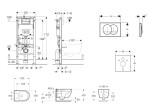 GEBERIT - Duofix Set předstěnové instalace, klozetu Oudee Vortex a sedátka softclose, tlačítko Delta, bílá SANI11CA3180B