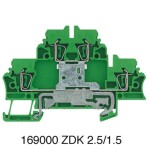 Weidmüller Z-series, Feed-through terminal, Rated cross-section: 2,5 mm², Tension clamp connection, Wemid, Dark Beige, ZDU 2.5 1608510000-100 100 ks