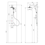 AQUALINE - FIGA sprchový panel 125x1050, bílá SL230