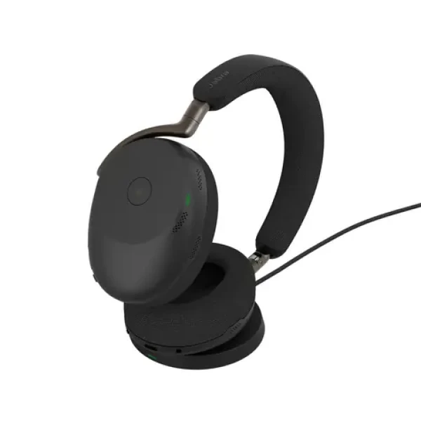Jabra Evolve3 85 MS USB-C černá + nabíjecí podložka / bezdrátová sluchátka / mikrofon / ANC / USB-C + Bluetooth (38599-999-889)