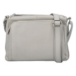 Stylová dámská kožená crossbody Robertina, šedá