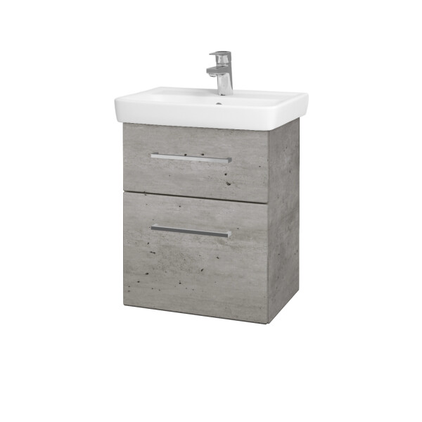 Dřevojas - Umyvadlová skříňka GO SZZ2 50 - D01 Beton / Úchytka T04 / D01 Beton 148058E