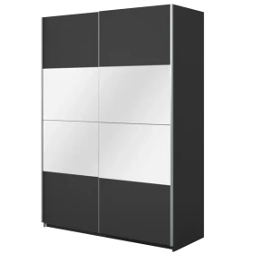 Skříň 150 cm Beta 55 černá/zrcadlo