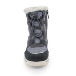Dětské zimní boty s kožíškem ICEFOX, stahování, boční zip, BUGGA, B00171-10, černá - 30