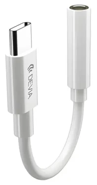 Devia Smart Series Adaptér USB-C na jack 3,5 mm bílá / Adaptér (6938595354113)
