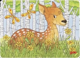 GOKI Dřevěné puzzle Lesní zvířátka: Koloušek