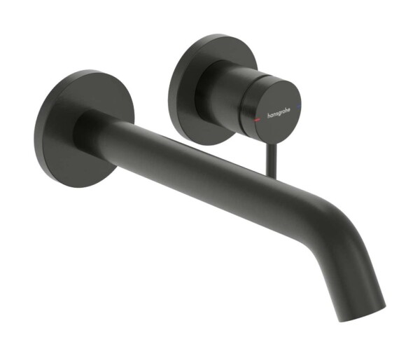HANSGROHE - Tecturis S Umyvadlová baterie pod omítku, s výpustí, 2-otvorová instalace, EcoSmart+, kartáčovaný černý chrom 73351340