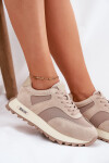 Semišové Sneakersy Na Platformě Dámské Big Star RR274897 HI-POLY SYSTEM Béžové 40