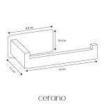 CERANO - Samolepící držák toaletního papíru Lago - černá matná CER-479356