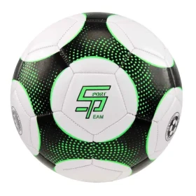 SPORTTEAM Fotbalový míč S2 černo-zelený / Vel. 5 / PVC třívrstvý / Strojově šitý