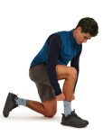 Pánské merino ponožky ICEBREAKER Mens Hike+ Light Crew, Flint Blue/Obsidian velikost: 44,5-46,5 (L)