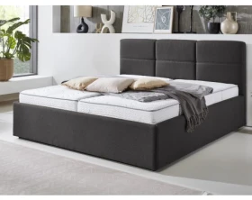 Postel Domango 140x200 cm, antracitově šedá látka