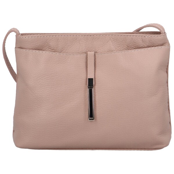 Trendy dámská malá kožená crossbody Simona, tělová