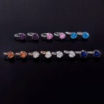 Náušnice Swarovski Elements Elizabeth Garnet - srdíčko, Červená