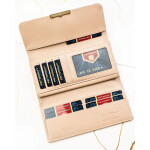 Módní dámská koženková peněženka Peterson Ninel, pudrová