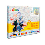 Antistresové omalovánky TSvetnoy TSvetnoy, LC016e, Diamond painting - diamantové malování, 20 x 30 cm, Medvídek na měsíci