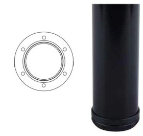 Strong stolová noha černá lesk 710x60 (290666)