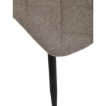 Židle jídelní, krémová látka, nohy černý kov